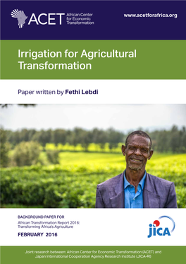 Irrigation for Agricultural Transformation