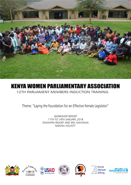 Kenya Women Parliamentary Association 12Th Parliament Members Induction Training Report