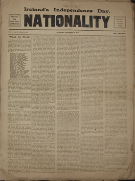 Ireland's'claim Is “ a -W Speaking Every National ’ Cause and Domestic Question Withih- the Empire,” Effect