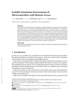 Scalable Simulation Environment of Microcontrollers with Remote Access