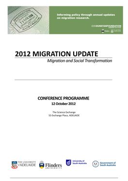 2012 MIGRATION UPDATE Migration and Social Transformation