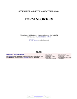 SEASONS SERIES TRUST Form NPORT-EX Filed 2019-08-29