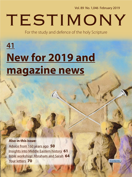 New for 2019 and Magazine News