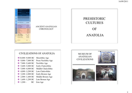 Prehistoric Cultures of Anatolia