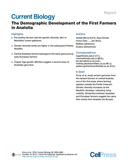 The Demographic Development of the First Farmers in Anatolia