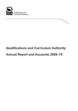 Qualifications and Curriculum Authority Annual Report