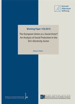 The European Union As a Social Actor? an Analysis of Social Protection in the EU’S Electricity Sector