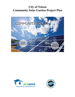 City of Nelson Community Solar Garden Project Plan