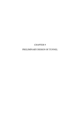 Chapter 9 Preliminary Design of Tunnel