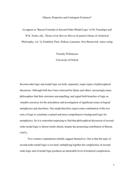 Barcan Formulas in Second-Order Modal Logic’ in M