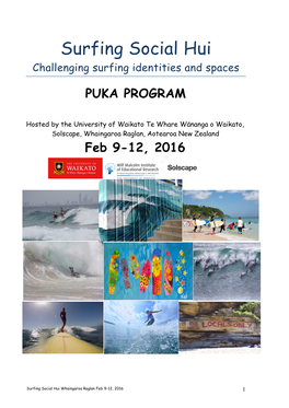 Surfing Social Hui Challenging Surfing Identities and Spaces PUKA PROGRAM