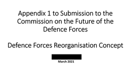 Appendix 1 to Submission to the Commission on the Future of the Defence Forces