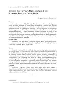 Invención, Traza Y Proyecto. El Proceso Arquitectónico En Las Obras Reales De La Casa De Austria