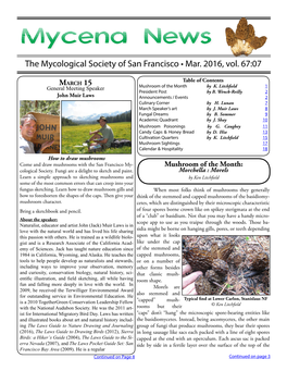 The Mycological Society of San Francisco • Mar. 2016, Vol. 67:07