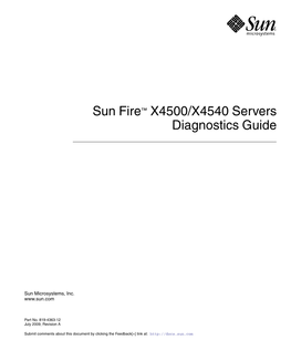 Sun Fire X4500/X4540 Servers Diagnostics Guide, Part Number 819-4363-12