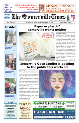 Inside: Paper Or Plastic? Somerville Wants Neither