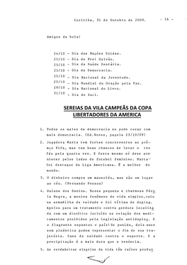 Sereias Da Vila Campeãs Da Copa Libertadores Da America