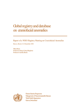 Global Registry and Database on Craniofacial Anomalies