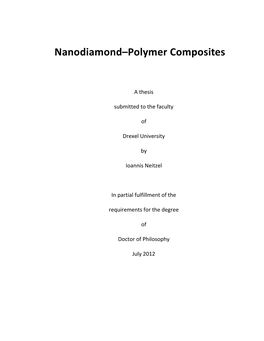 Nanodiamond Composites