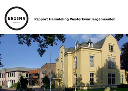 Rapport Herindeling Westerkwartiergemeenten