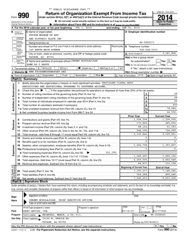 Return of Organization Exempt from Income Tax OMB No