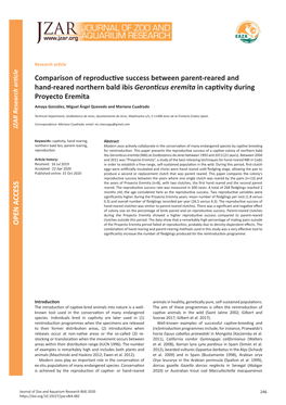 OPEN a CCESS OPEN a CCESS Comparison of Reproductive