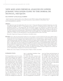 New Ages and Chemical Analysis on Lower Jurassic Volcanism Close to the Dorsal De Huincul, Neuquén