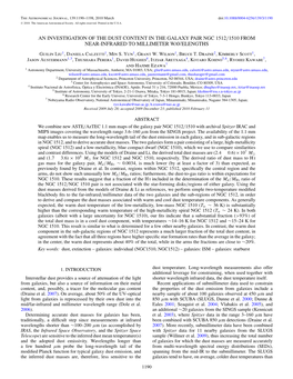 An Investigation of the Dust Content in the Galaxy Pair Ngc 1512/1510 from Near-Infrared to Millimeter Wavelengths