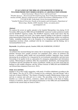 Evaluation of the Hirlam and Harmonie Numerical