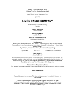 Limón Dance Company