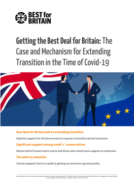 Getting the Best Deal for Britain: the ​ Case and Mechanism for Extending Transition in the Time of Covid-19