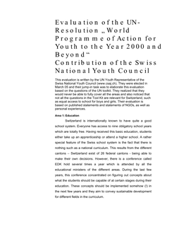 Swiss National Youth Council