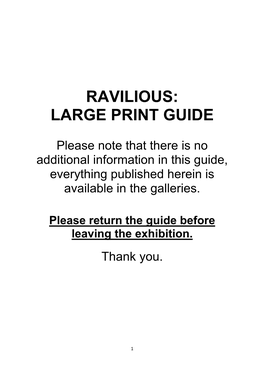 Ravilious: Large Print Guide