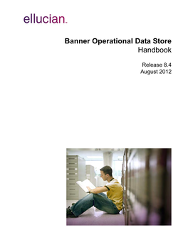 Banner Operational Data Store / Handbook