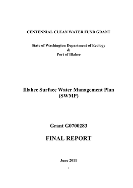 Centennial Clean Water Fund Grant