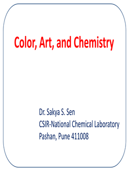 Color, Art, and Chemistry