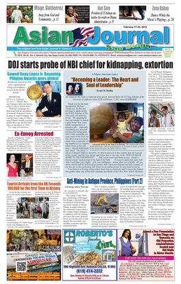 DOJ Starts Probe of NBI Chief for Kidnapping, Extortion by Ed Punay, Philippine Gawad Geny Lopez Jr