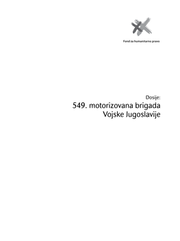 549. Motorizovana Brigada Vojske Jugoslavije