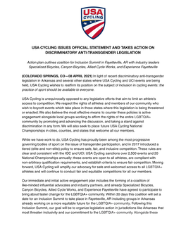 2021 Anti-Transgender Legislation Statement