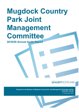 Mugdock Country Park Joint Management Committee 2019/20 Annual Audit Report