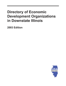 Directory of Economic Development Organizations in Downstate Illinois