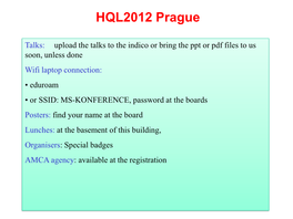 HQL2012 Prague