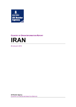 Country of Origin Information Report Iran