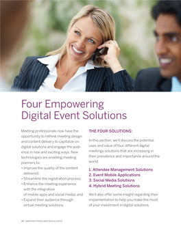 Four Empowering Digital Event Solutions