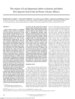 The Origins of Late Quaternary Debris Avalanche and Debris Flow Deposits