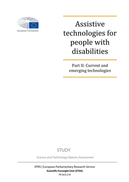 Assistive Technologies for People with Disabilities Part II: Current and Emerging Technologies