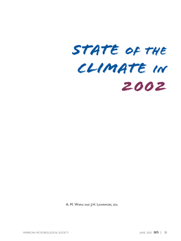 State of the Climate in 2002