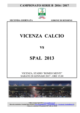 VICENZA CALCIO Vs SPAL 2013