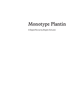 Monotype Plantin