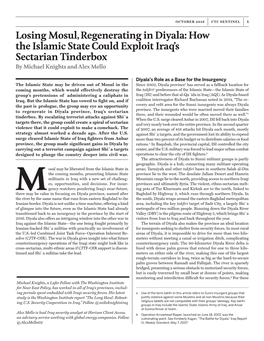 Losing Mosul, Regenerating in Diyala: How the Islamic State Could Exploit Iraq’S Sectarian Tinderbox by Michael Knights and Alex Mello
